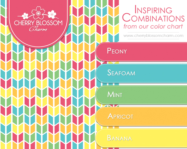 Color Combination - Pink, Blue, Mint, Orange Yellow - Vibrant Spring Summer Colors