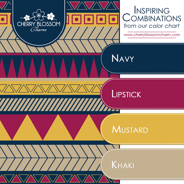 Fall Color Combo - Navy, Lipstick {Sangria}, Mustard, Khaki